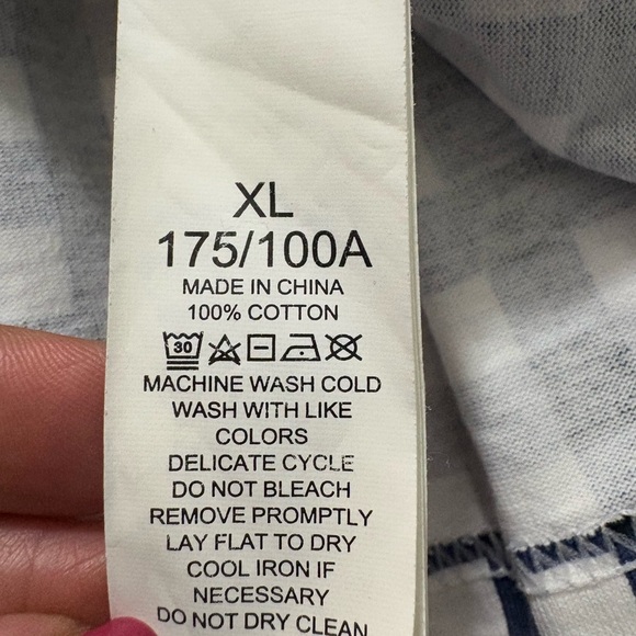 Kate Spade Blue Gingham Women's Peplum Cotton Top w/ Ruffled Cap Sleeves. XL - Picture 13 of 16